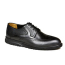 C102 حذاء اكسفورد جلد طبيعي برباط وطرف دائري مزين بخياطة امامية للرجال - OGAT